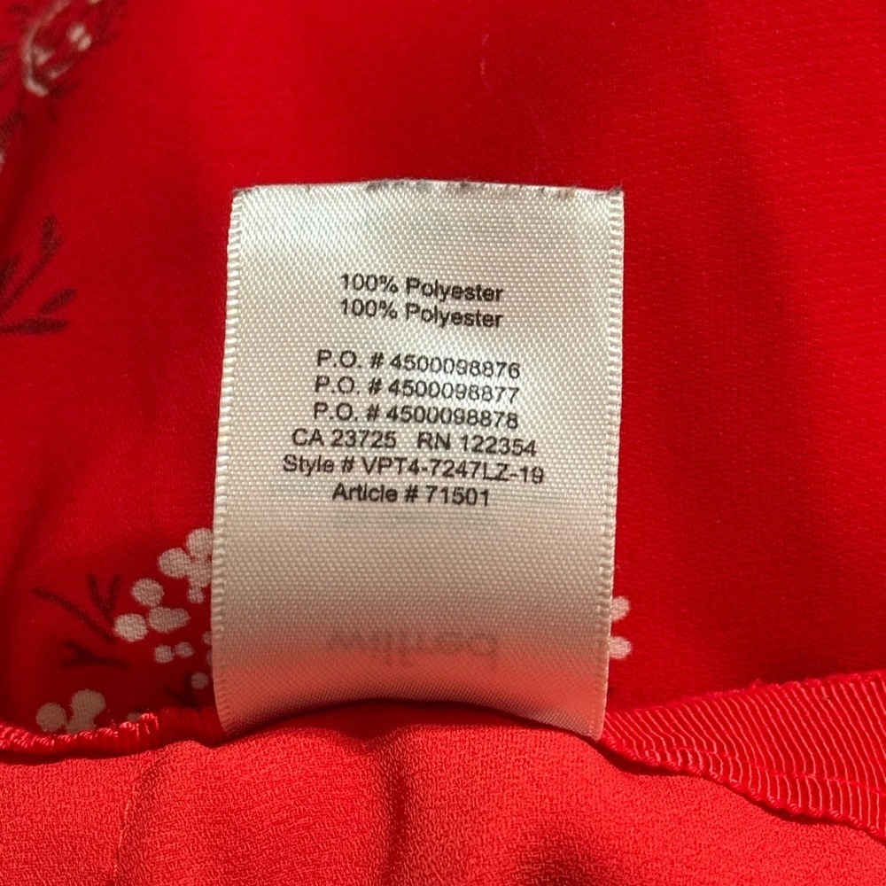 WILFRED Aritzia Red White Floral Mini Skirt Holiday Date Night Party Size 4 Work - Picture 7 of 8